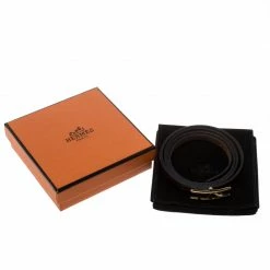 Hermes Hapi 3 Burgundy Leather Gold Plated Wrap Bracelet M For Women -Deals Hermes Store luxury women hermes used accessories p147583 006