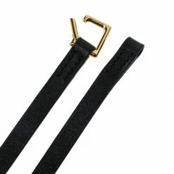 Hermes Dandy Pavane Black Leather Gold Plated Wrap Bracelet S For Women -Deals Hermes Store luxury women hermes used accessories p147590 0003