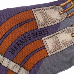 Hermes Multicolor Buckle Printed Silk Twilly Scarf For Women -Deals Hermes Store luxury women hermes used accessories p147592 005