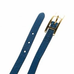 Hermes Hapi 3 Blue Leather Gold Plated Wrap Bracelet M For Women -Deals Hermes Store luxury women hermes used accessories p147846 0003