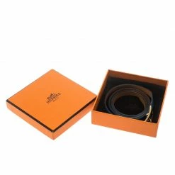 Hermes Hapi 3 Blue Leather Gold Plated Wrap Bracelet M For Women -Deals Hermes Store luxury women hermes used accessories p147846 0005