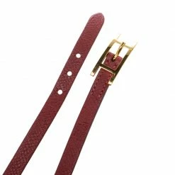 Hermes Hapi 3 Red Leather Gold Plated Wrap Bracelet S For Women -Deals Hermes Store luxury women hermes used accessories p147851 003