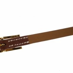 Hermes Hapi 3 Brown Leather Gold Plated Wrap Bracelet M For Women -Deals Hermes Store luxury women hermes used accessories p147872 0004