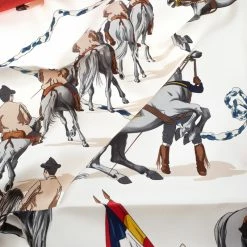 Hermes Real Escuela Andaluza Del Arte Ecuestre Red Printed Silk Square Scarf For Women -Deals Hermes Store luxury women hermes used accessories p153865 004