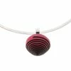 Hermes Jojoba Pink Leather Ball Steel Choker Necklace For Women -Deals Hermes Store luxury women hermes used accessories p154113 0001