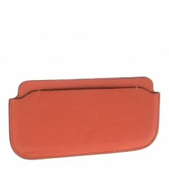 Hermes Sanguine Orange Leather Phone Case For Women -Deals Hermes Store luxury women hermes used accessories p154619 0003
