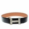 Hermes Black/Brown Box Calf Leather Reversible Constance Buckle Belt 75cm For Women -Deals Hermes Store luxury women hermes used accessories p156108 0001