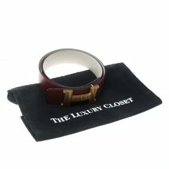 Hermes Bordeaux/Off White Epsom Leather Reversible Constance Belt 85cm For Women -Deals Hermes Store luxury women hermes used accessories p157020 0006