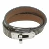 Hermes Kelly Double Tour Ombre Lizard Palladium Plated Bracelet S For Women -Deals Hermes Store luxury women hermes used accessories p157559 0001