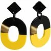 Hermes Isthme Two Tone Lacquer Buffalo Horn Drop Earrings For Women -Deals Hermes Store luxury women hermes used accessories p160882 001