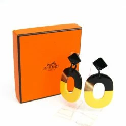 Hermes Isthme Two Tone Lacquer Buffalo Horn Drop Earrings For Women 15 Hermes Isthme Two Tone Lacquer Buffalo Horn Drop Earrings For Women -Deals Hermes Store luxury women hermes used accessories p160882 007