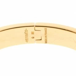 Hermes Clic Clac H Red Enamel Gold Plated Narrow Bracelet PM For Women -Deals Hermes Store luxury women hermes used accessories p161212 0006