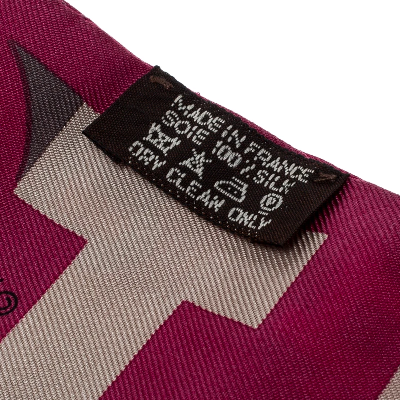 Hermes Capitals Purple Printed Silk Twilly For Women 7 Hermes Capitals Purple Printed Silk Twilly For Women - Image 5