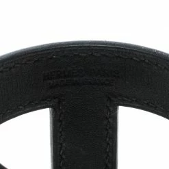 Hermes Ano Black Leather Adjustable Cuff Bracelet For Women 14 Hermes Ano Black Leather Adjustable Cuff Bracelet For Women -Deals Hermes Store luxury women hermes used accessories p167270 001