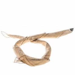 Hermes Gold Lurex Detail Carriage Pattern Glitter Square Scarf For Women -Deals Hermes Store luxury women hermes used accessories p169263 002