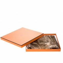 Hermes Gold Lurex Detail Carriage Pattern Glitter Square Scarf For Women -Deals Hermes Store luxury women hermes used accessories p169263 006