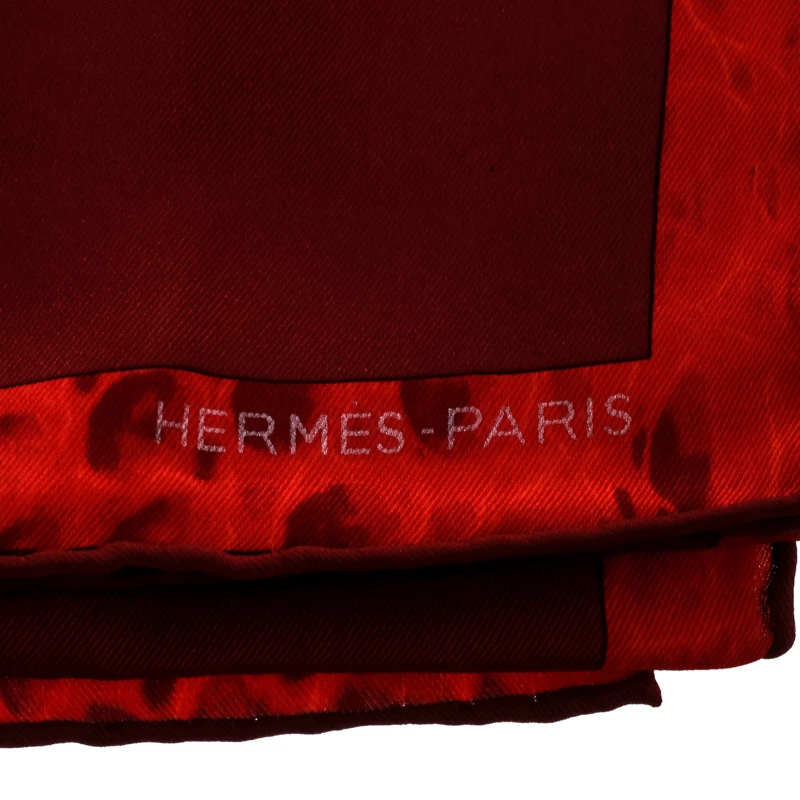 Hermes Maroon Chaines Et Gourmettes Printed Silk Square Scarf For Women 7 Hermes Maroon Chaines Et Gourmettes Printed Silk Square Scarf For Women - Image 5