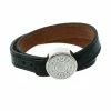 Hermes Black Looping Interchangeable Leather Palladium Plated Bracelet For Women -Deals Hermes Store luxury women hermes used accessories p169342 004
