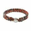 Hermes Kid Silk Orange Multiprint Braided Cord Toggle Bracelet For Women -Deals Hermes Store luxury women hermes used accessories p172316 004