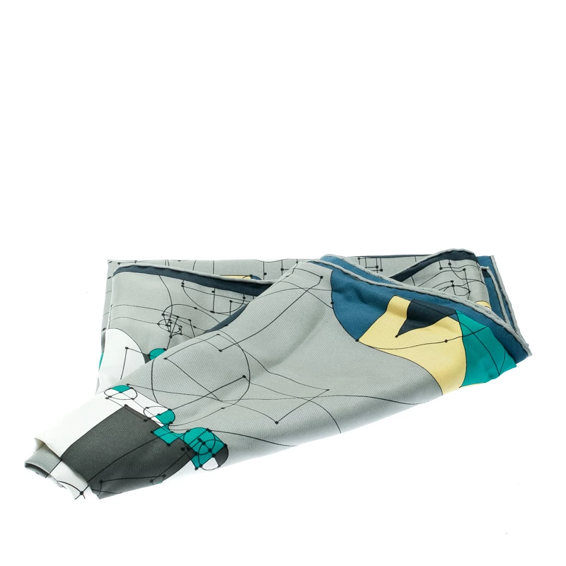 Hermes Multicolor Echec Au Roi Printed Silk Square Scarf For Women 4 Hermes Multicolor Echec Au Roi Printed Silk Square Scarf For Women - Image 2