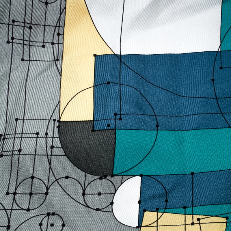 Hermes Multicolor Echec Au Roi Printed Silk Square Scarf For Women 6 Hermes Multicolor Echec Au Roi Printed Silk Square Scarf For Women - Image 4
