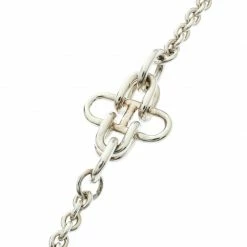 Hermes Rose De Mer Silver Long Station Necklace For Women -Deals Hermes Store luxury women hermes used accessories p177272 004