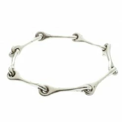 Hermes Elongated Link Silver Bracelet For Women