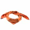 Hermes Orange Silk Grass Printed Scarf For Women