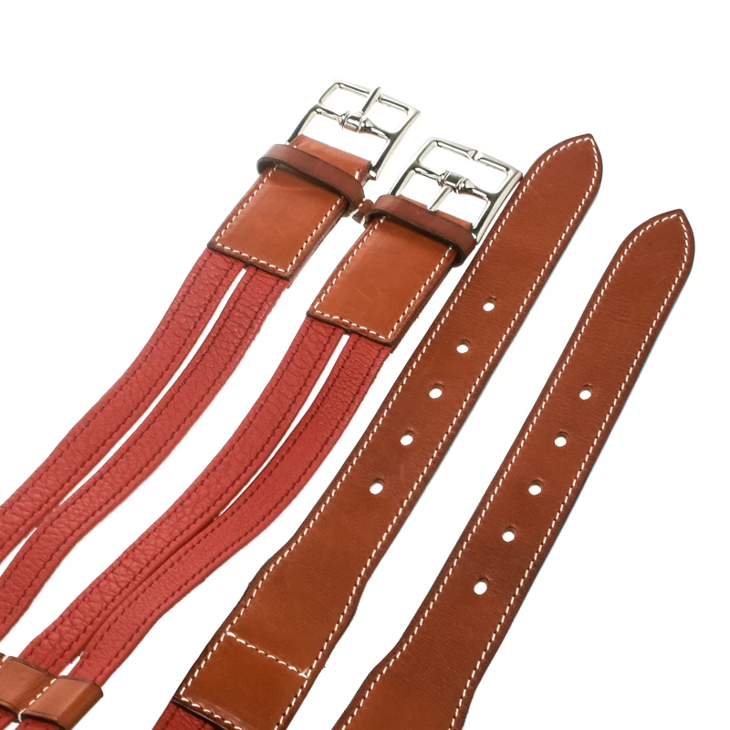 Hermes Two Tone Brown Leather Double Etriviere Belt 75 CM For Women 6 Hermes Two Tone Brown Leather Double Etriviere Belt 75 CM For Women - Image 4