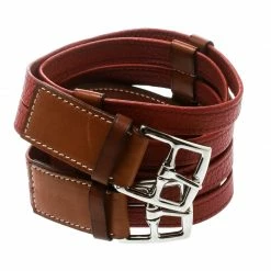 Hermes Two Tone Brown Leather Double Etriviere Belt 75 CM For Women 9 Hermes Two Tone Brown Leather Double Etriviere Belt 75 CM For Women -Deals Hermes Store luxury women hermes used accessories p177476 004