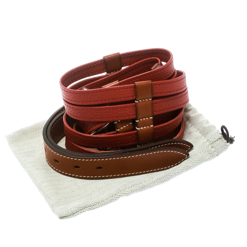 Hermes Two Tone Brown Leather Double Etriviere Belt 75 CM For Women 8 Hermes Two Tone Brown Leather Double Etriviere Belt 75 CM For Women - Image 6