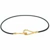 Hermes Jumbo Hook Black Cord Double Wrap Bracelet For Women -Deals Hermes Store luxury women hermes used accessories p178674 004