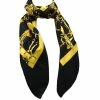 Hermes Black/Yellow Mors Et Filets Printed Silk Square Scarf For Women