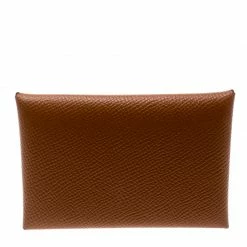 Hermes Brown Epsom Leather Change Purse For Women -Deals Hermes Store luxury women hermes used accessories p182943 006