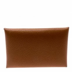Hermes Brown Epsom Leather Change Purse For Women