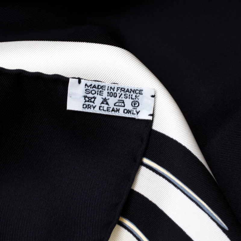 Hermes Navy Blue And White Brides De Gala Printed Silk Square Scarf For Women 7 Hermes Navy Blue And White Brides De Gala Printed Silk Square Scarf For Women - Image 5