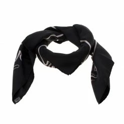 Hermes Black Printed Silk Boogie Woogie Square Scarf For Women