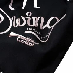 Hermes Black Printed Silk Boogie Woogie Square Scarf For Women -Deals Hermes Store luxury women hermes used accessories p184596 005