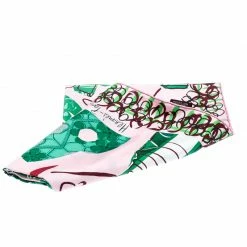 Hermes Pink Printed Silk La Maison Des Oiseaux Parleurs Square Scarf For Women -Deals Hermes Store luxury women hermes used accessories p193827 005