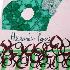 Hermes Pink Printed Silk La Maison Des Oiseaux Parleurs Square Scarf For Women -Deals Hermes Store luxury women hermes used accessories p193827 006