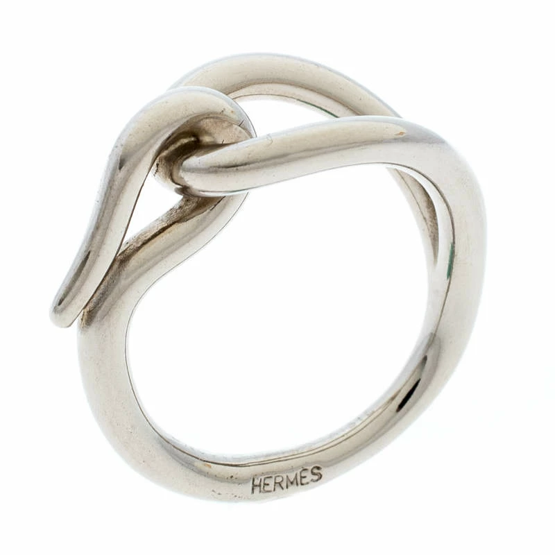 Hermes Palladium Plated Jumbo Hook Scarf Ring For Women 4 Hermes Palladium Plated Jumbo Hook Scarf Ring For Women - Image 2