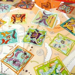 Hermes Orange Printed La Mécanique Des Idées Silk Square Scarf For Women 13 Hermes Orange Printed La Mécanique Des Idées Silk Square Scarf For Women -Deals Hermes Store luxury women hermes used accessories p197451 004