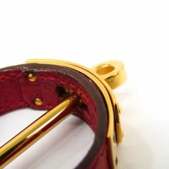Hermes Kelly Red Leather Gold Plated Scarf Ring For Women 12 Hermes Kelly Red Leather Gold Plated Scarf Ring For Women -Deals Hermes Store luxury women hermes used accessories p198162 003