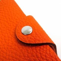 Hermes Orange Taurillon Clemence Leather Mini Ulysse Notebook Cover For Women -Deals Hermes Store luxury women hermes used accessories p198180 010