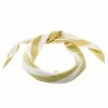 Hermes Yellow And White Stripe Printed Silk Diamond Scarf For Women -Deals Hermes Store luxury women hermes used accessories p199730 003