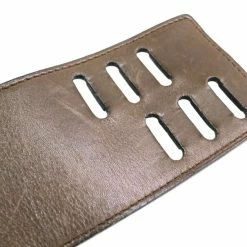 Hermes Dark Brown Leather Wide Bracelet For Women -Deals Hermes Store luxury women hermes used accessories p20032 003