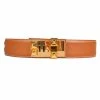 Hermes Brown Courchevel Leather Collier De Chien Belt 60CM For Women -Deals Hermes Store luxury women hermes used accessories p201749 001