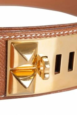Hermes Brown Courchevel Leather Collier De Chien Belt 60CM For Women 13 Hermes Brown Courchevel Leather Collier De Chien Belt 60CM For Women -Deals Hermes Store luxury women hermes used accessories p201749 005
