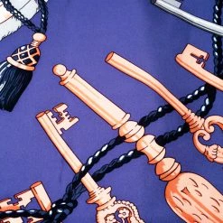 Hermes Blue Les Clefs Printed Silk Square Scarf For Women 9 Hermes Blue Les Clefs Printed Silk Square Scarf For Women -Deals Hermes Store luxury women hermes used accessories p208534 005