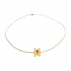 Hermes Cage D'H White Enamel Gold Plated Pendant Necklace For Women 10 Hermes Cage D'H White Enamel Gold Plated Pendant Necklace For Women -Deals Hermes Store luxury women hermes used accessories p208744 006